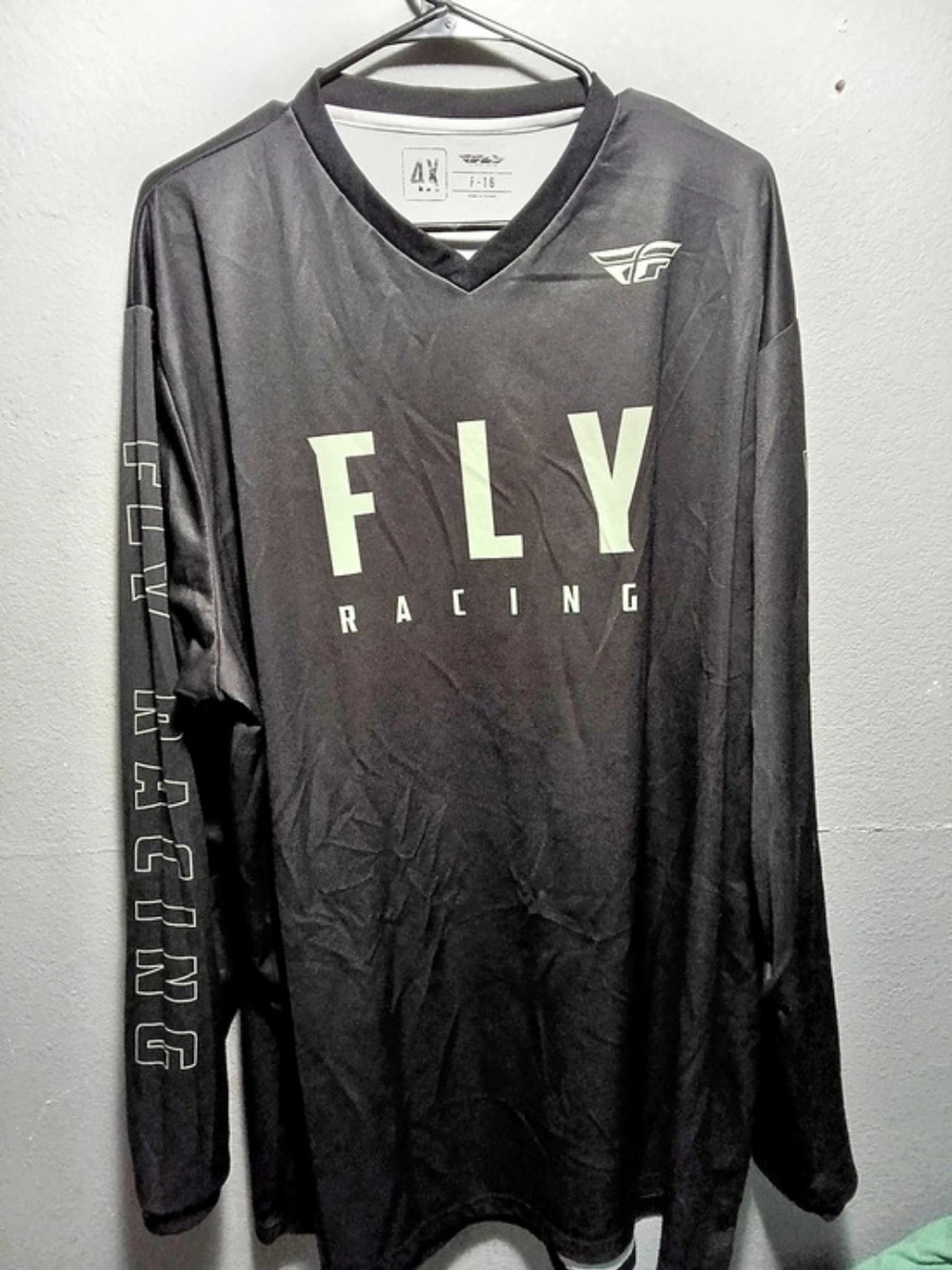 Fly Racing F-16 Long Sleeve Jersey Black 4X